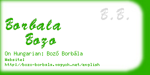 borbala bozo business card